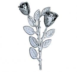 STAINLESS STEEL ROSE BUNCH AND ROSEBUD 